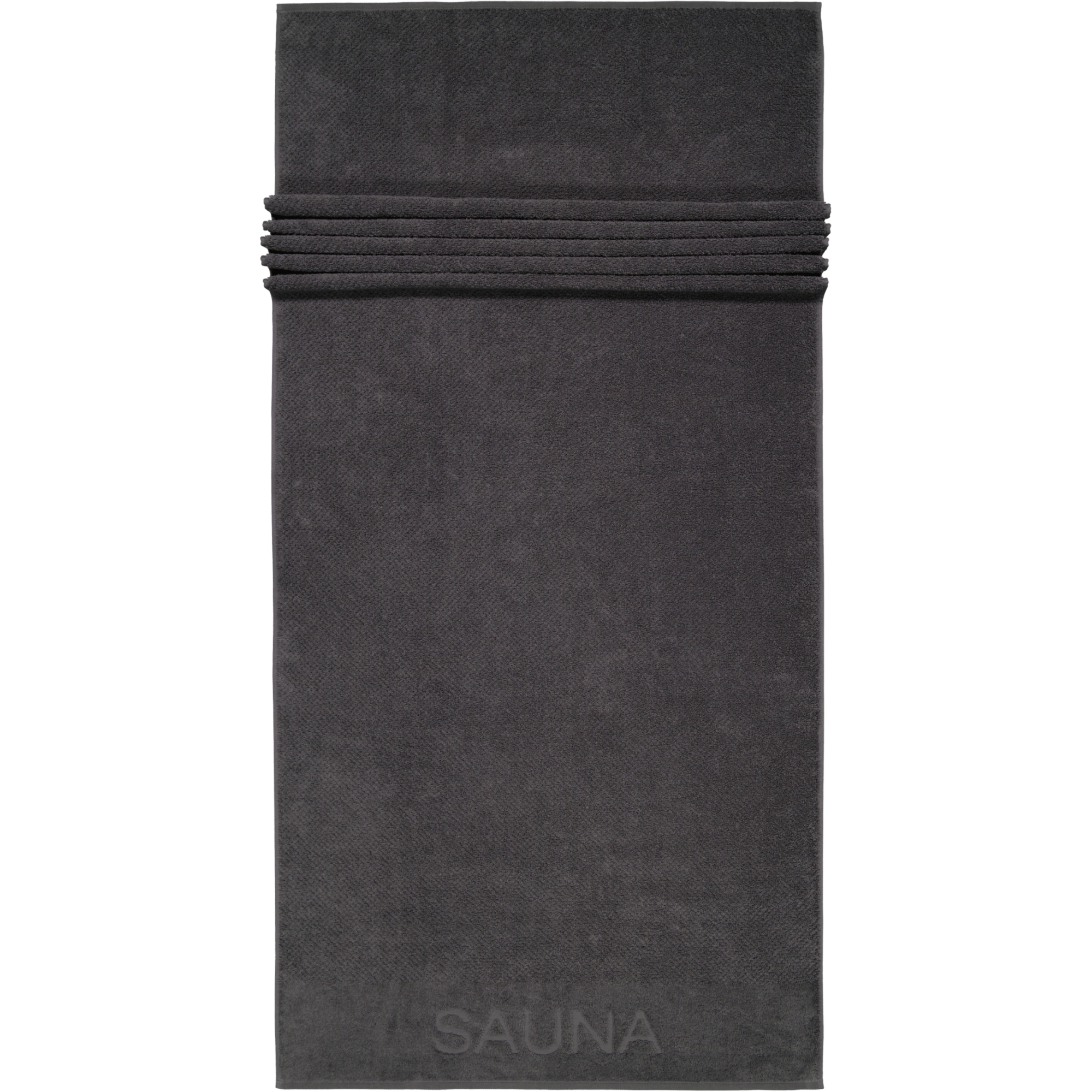 Cawö Saunatücher Pure 6501 basalt - 740 - 80x200 cm