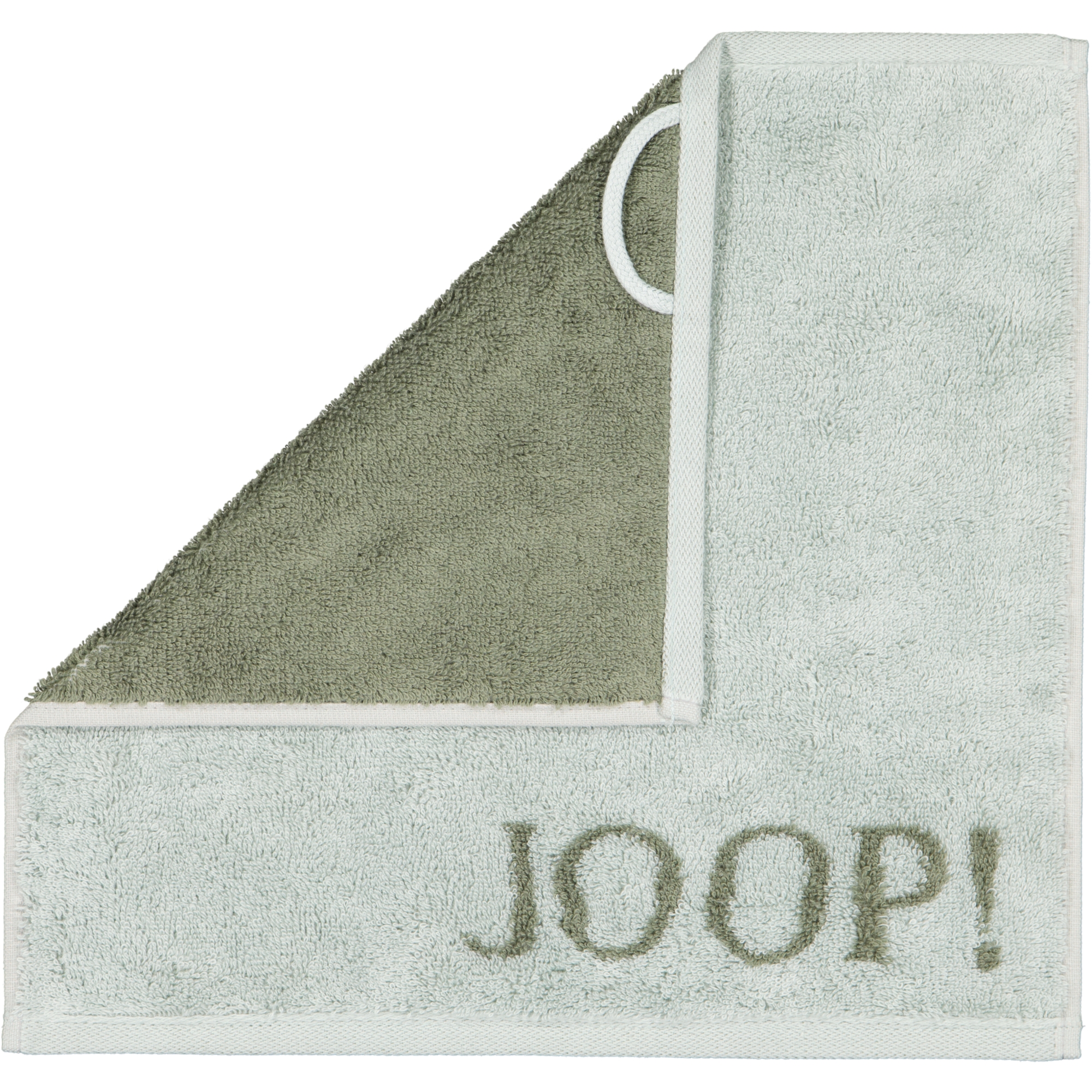 JOOP! Classic - Doubleface 1600 - Farbe: Salbei - 47 - Seiflappen 30x30 cm