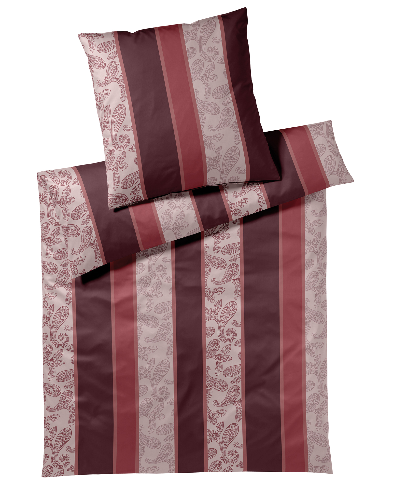 JOOP! Bettwäsche Paisley Stripes 4121 Rouge - 01