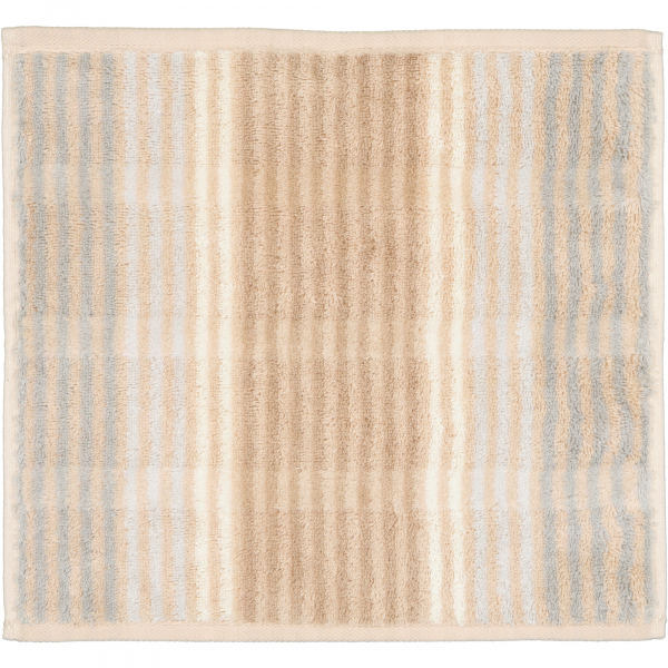 Cawö - Noblesse Cashmere Streifen 1056 - Farbe: sand - 33 Seiflappen 30x30 cm